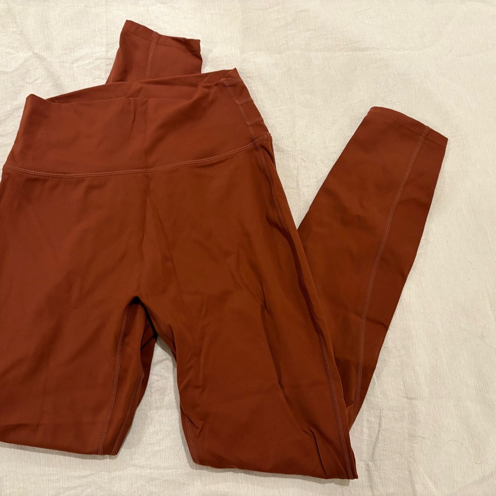 High-Waisted Rust Leggings